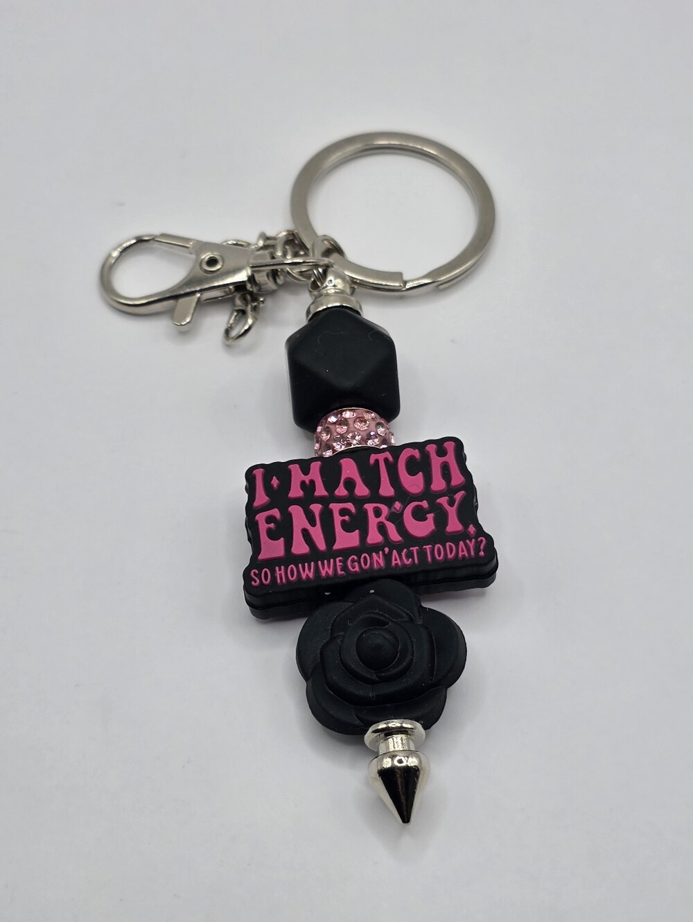 'I Match Energy' Keychain Charm